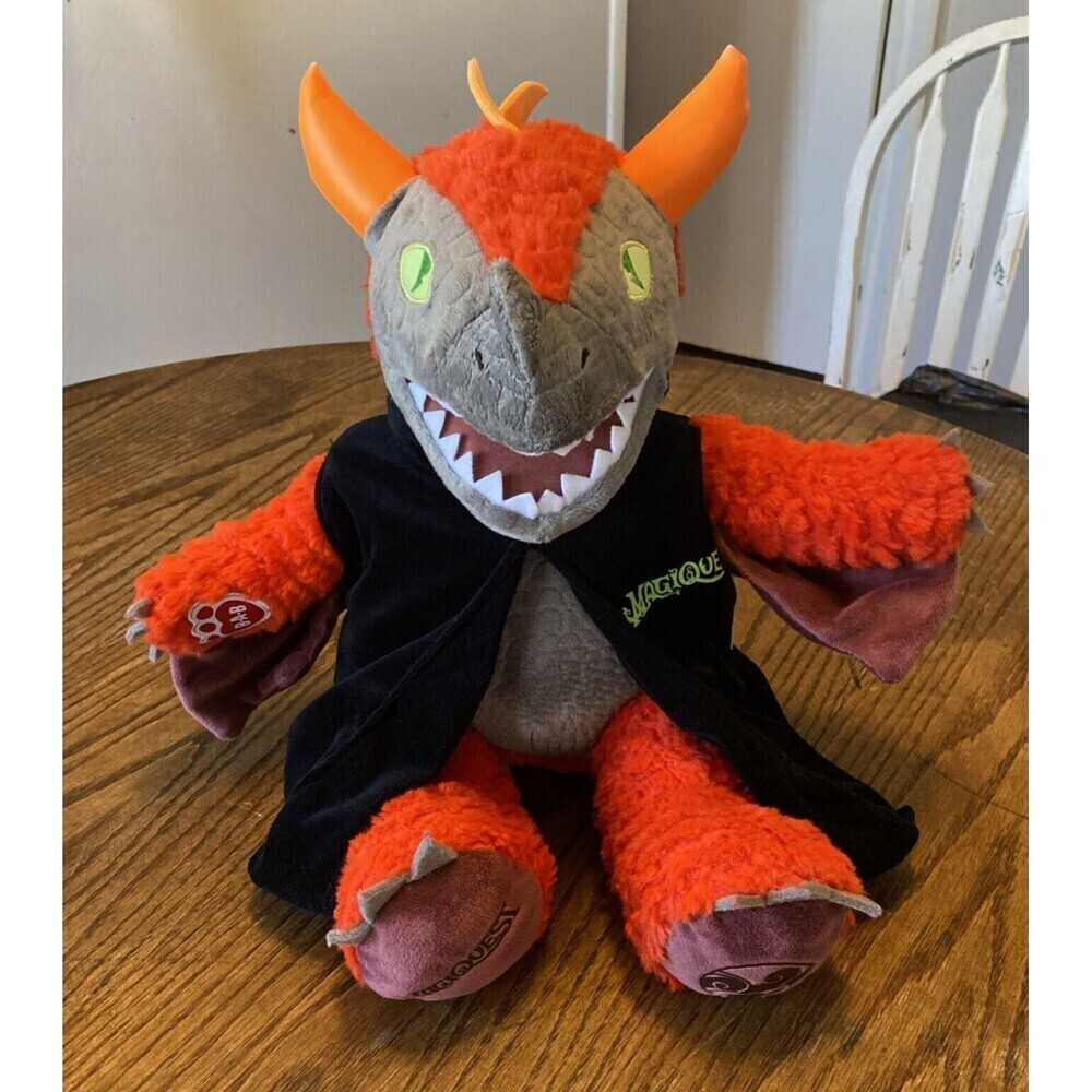 Build A Bear  Great Wolf Lodge Magiquest Plush Charlock Dragon w/ Robe & Sounds